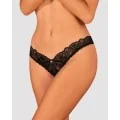 Donna Dream Offener Schritt Tanga Schwarz von Obsessive