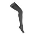 Halterlose Wetlook Schwarz H028 von Kotek