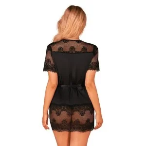 Maderris Peignoir Schwarz von Obsessive