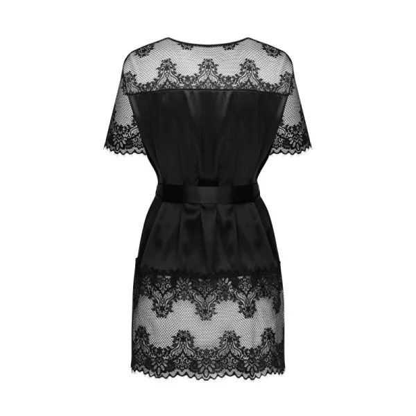 Maderris Peignoir schwarz von Obsessive kaufen | Fesselliebe