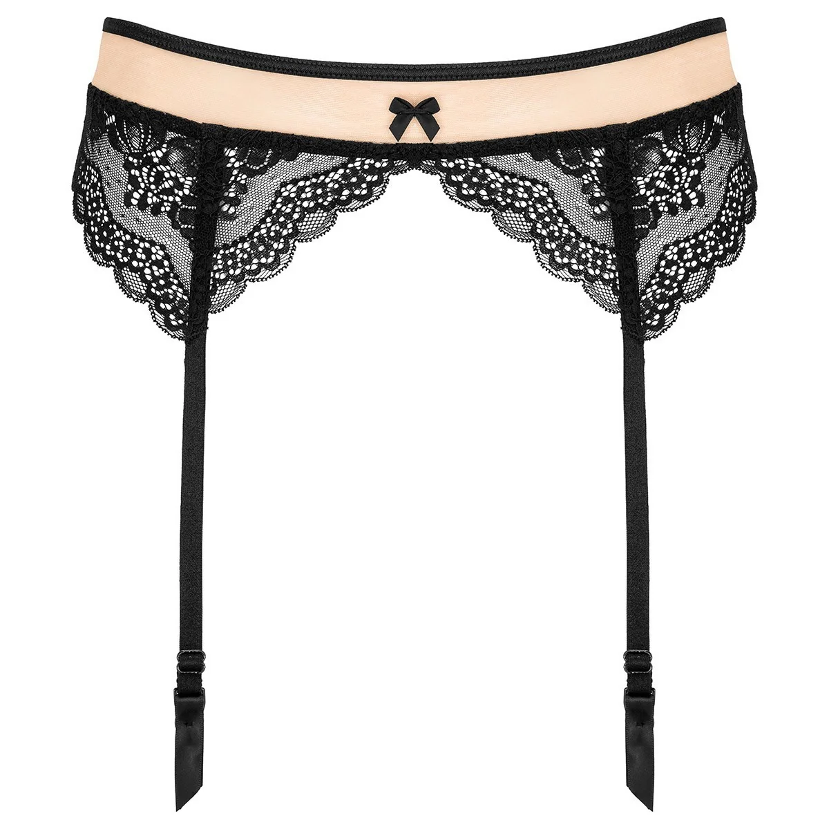 Strumpfgürtel Schwarz-Beige G001 von Kotek | Fesselliebe.de