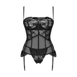 Serena Love Korsett & Tanga Schwarz von Obsessive | Fesselliebe.de