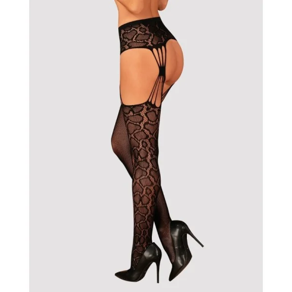 Garter Strümpfen S821 schwarz von Obsessive kaufen | Fesselliebe
