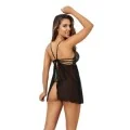 Babydoll & String Schwarz V-10399 von Axami