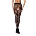 Strumpfhose offen (OUVERT Strumpfhose) Schwarz S007 von Passion-Exklusiv