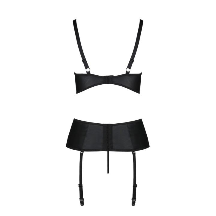 Jannies Korsett & Tanga mit offenem Schritt Schwarz von Passion-Exklusiv | Fesselliebe.de