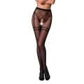 Strumpfhose offen (OUVERT Strumpfhose) Schwarz S012 von Passion-Exklusiv