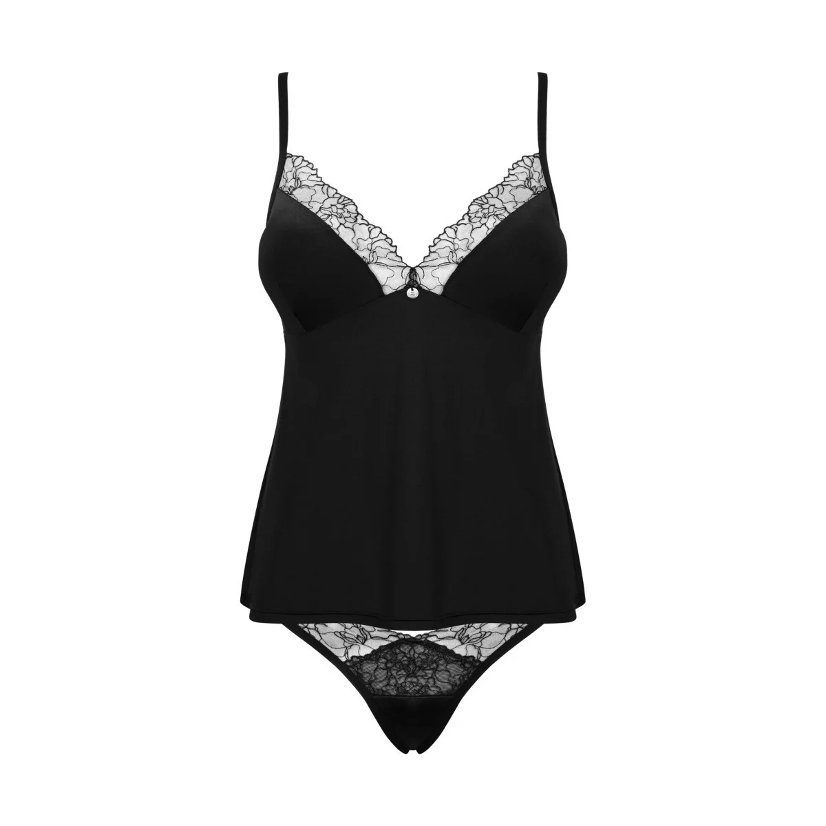 Bella Rou Top & Höschen Schwarz von Obsessive | Fesselliebe.de