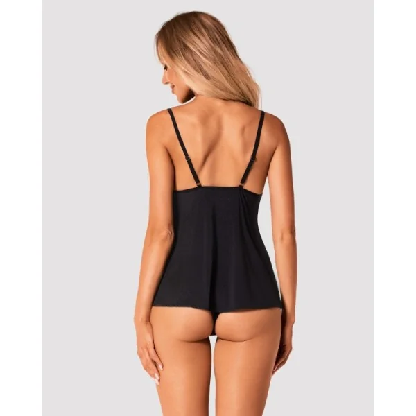 Bella Rou Top & Höschen Schwarz von Obsessive | Fesselliebe.de