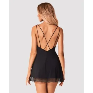 Bella Rou Chemise & Tanga Schwarz von Obsessive