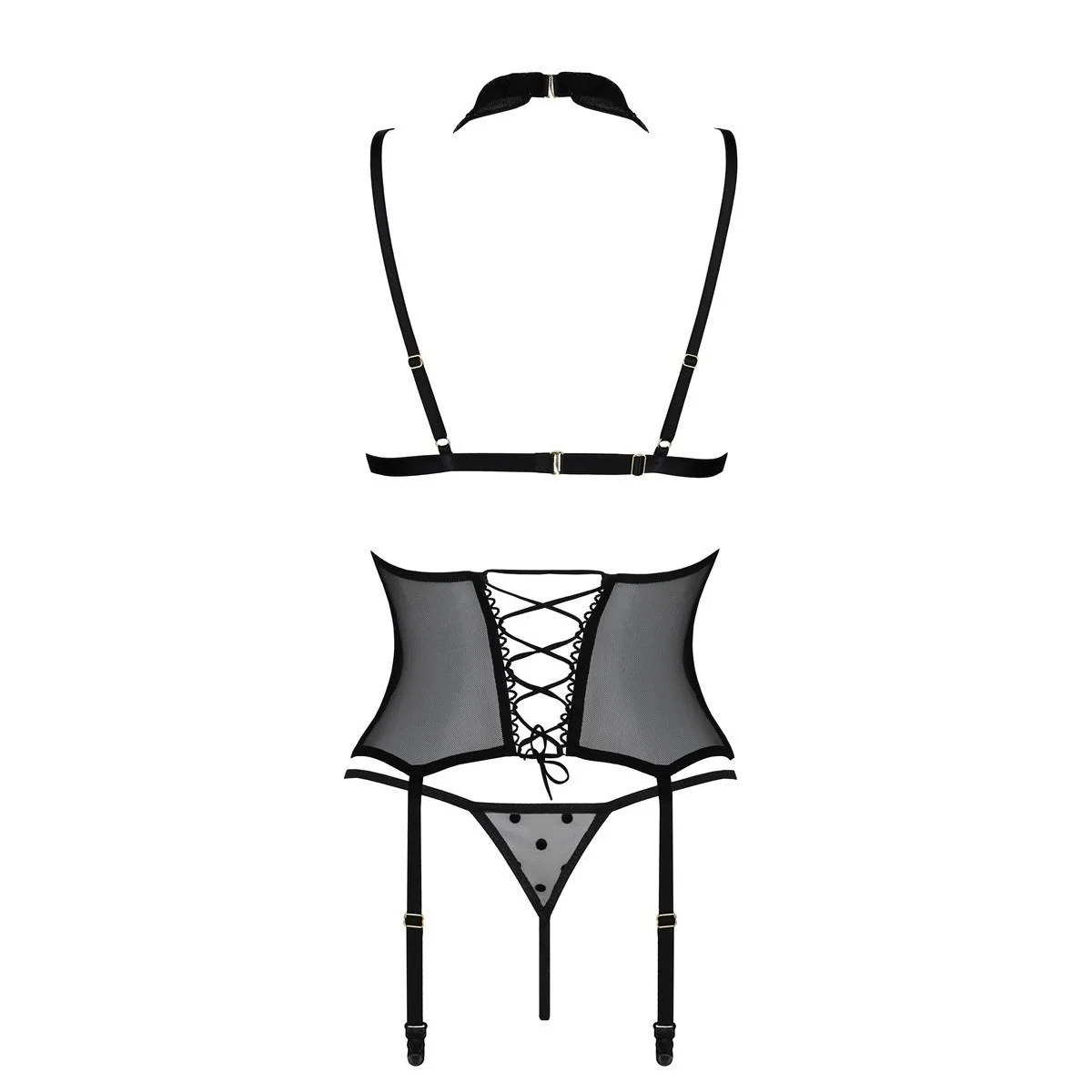 Dominica Korsett & Tanga schwarz von Passion-Exklusiv kaufen | Fesselliebe