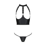 Genevia 2er Set mit offenem BH Schwarz von Passion-Exklusiv | Fesselliebe.de