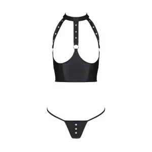 Genevia 2er Set mit offenem BH Schwarz von Passion-Exklusiv