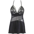Babydoll & String Schwarz V-10479 von Axami