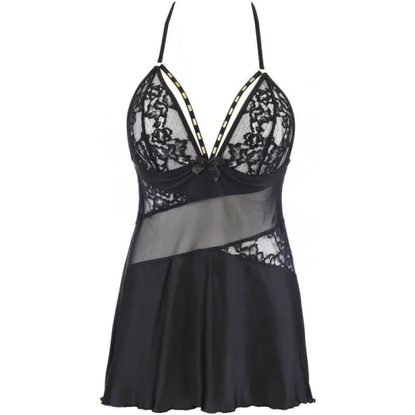 Babydoll & String schwarz V-10479 von Axami kaufen | Fesselliebe