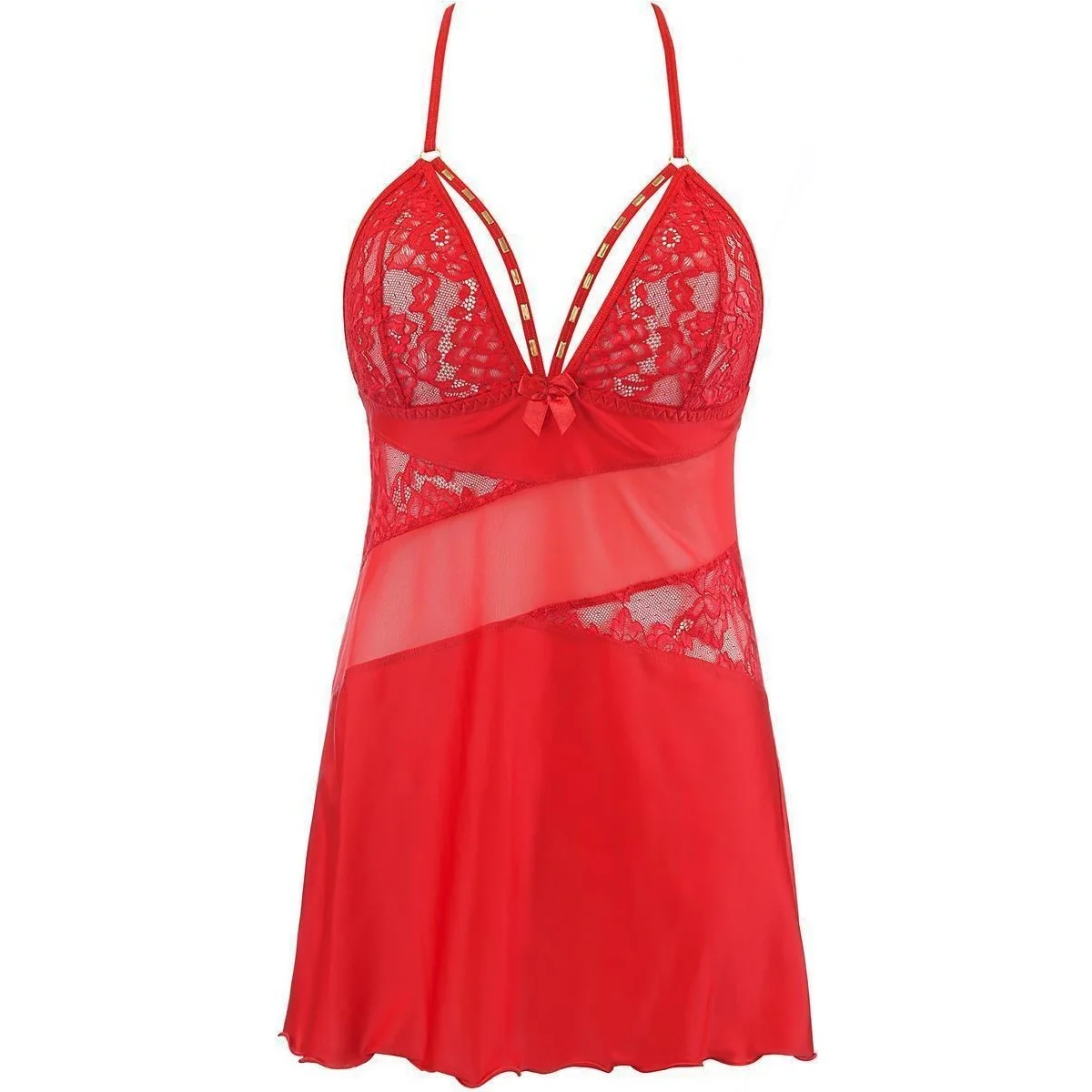 Babydoll & String rot V-10469 von Axami kaufen | Fesselliebe