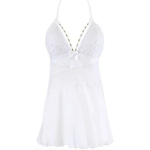 Babydoll & String Weiss V-10459 von Axami