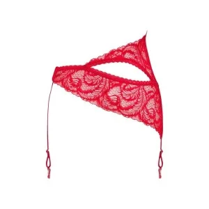 Atenica Strumpfgürtel Rot von Obsessive