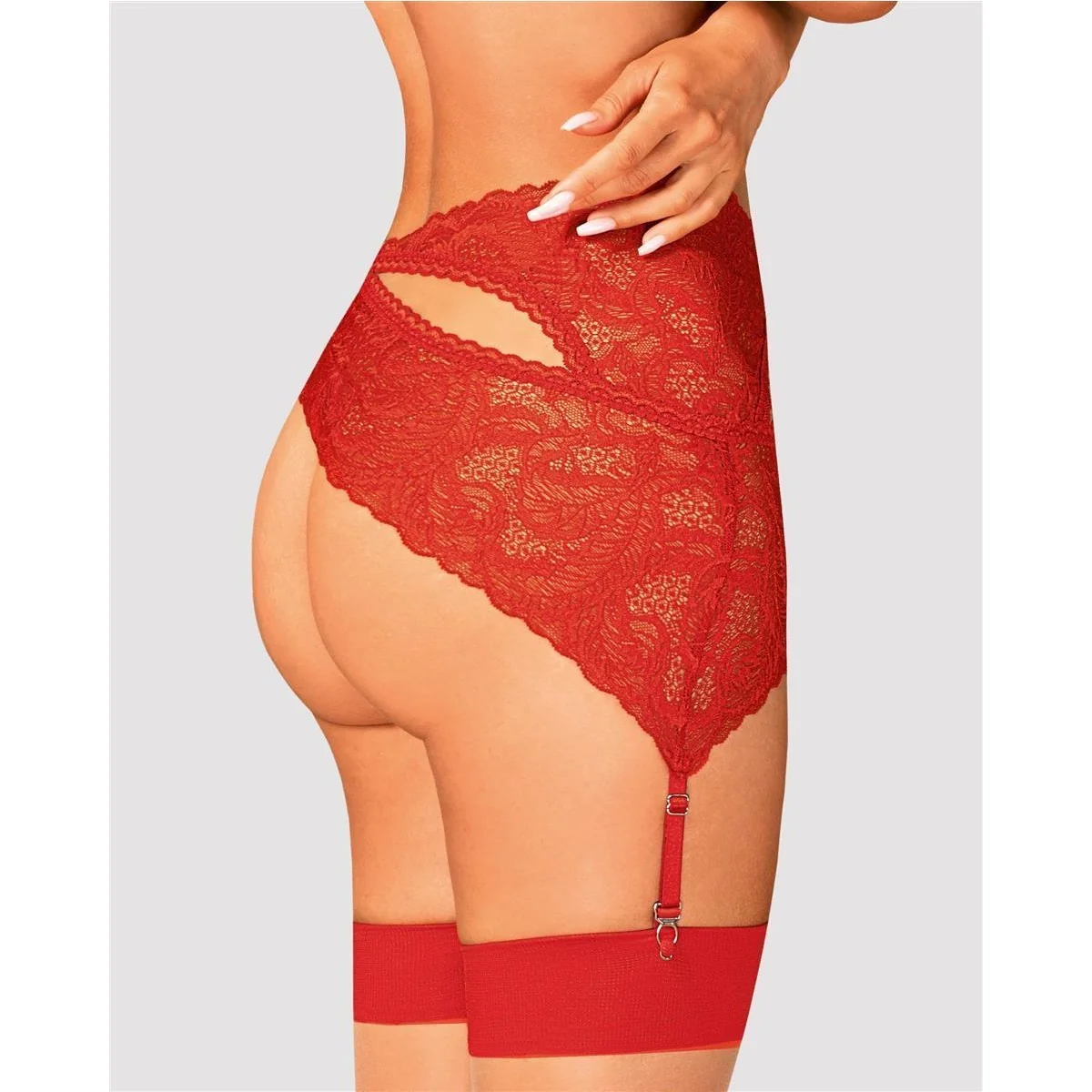 Atenica Strumpfgürtel rot von Obsessive kaufen | Fesselliebe