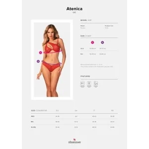 Atenica 2er Set Rot von Obsessive