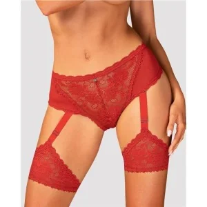 Belovya Garter Höschen Rot von Obsessive