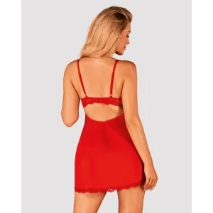 Amor Cherris Chemise & Tanga Rot von Obsessive