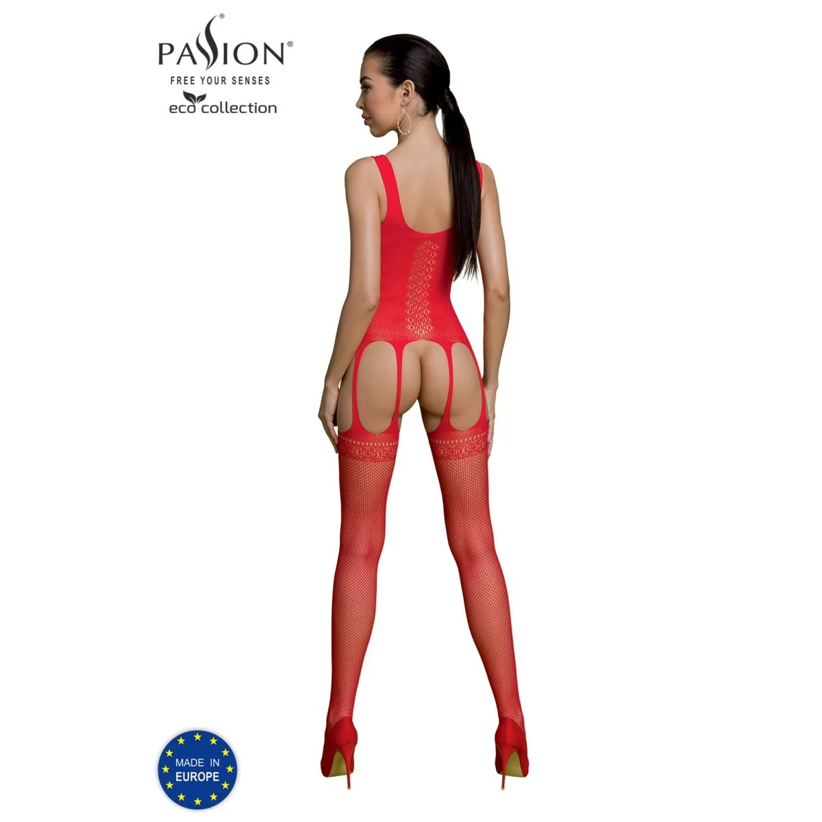Eco Bodystocking Bs007 rot von Passion Eco Collection kaufen | Fesselliebe