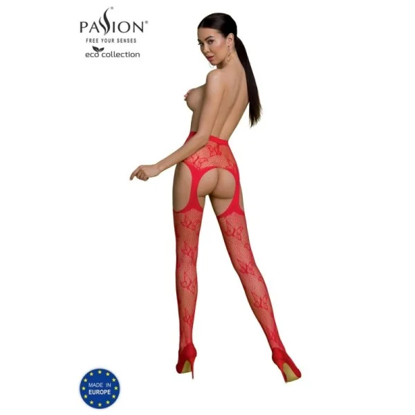 Eco Strumpfhose Ouvert S001 rot von Passion Eco Collection kaufen | Fesselliebe