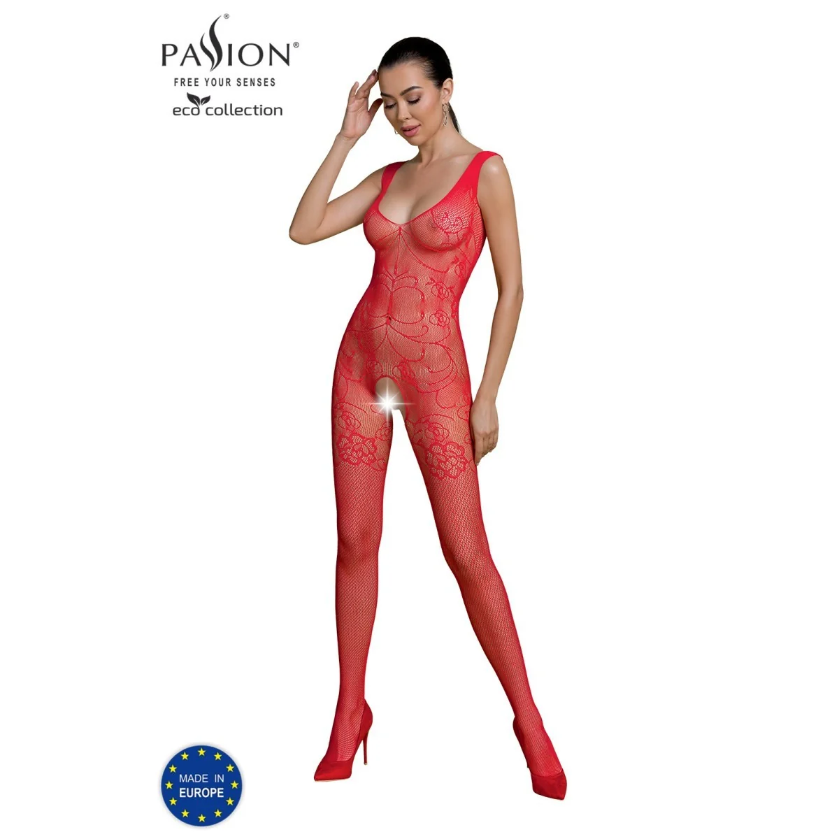 Eco Bodystocking Bs012 rot von Passion Eco Collection kaufen | Fesselliebe
