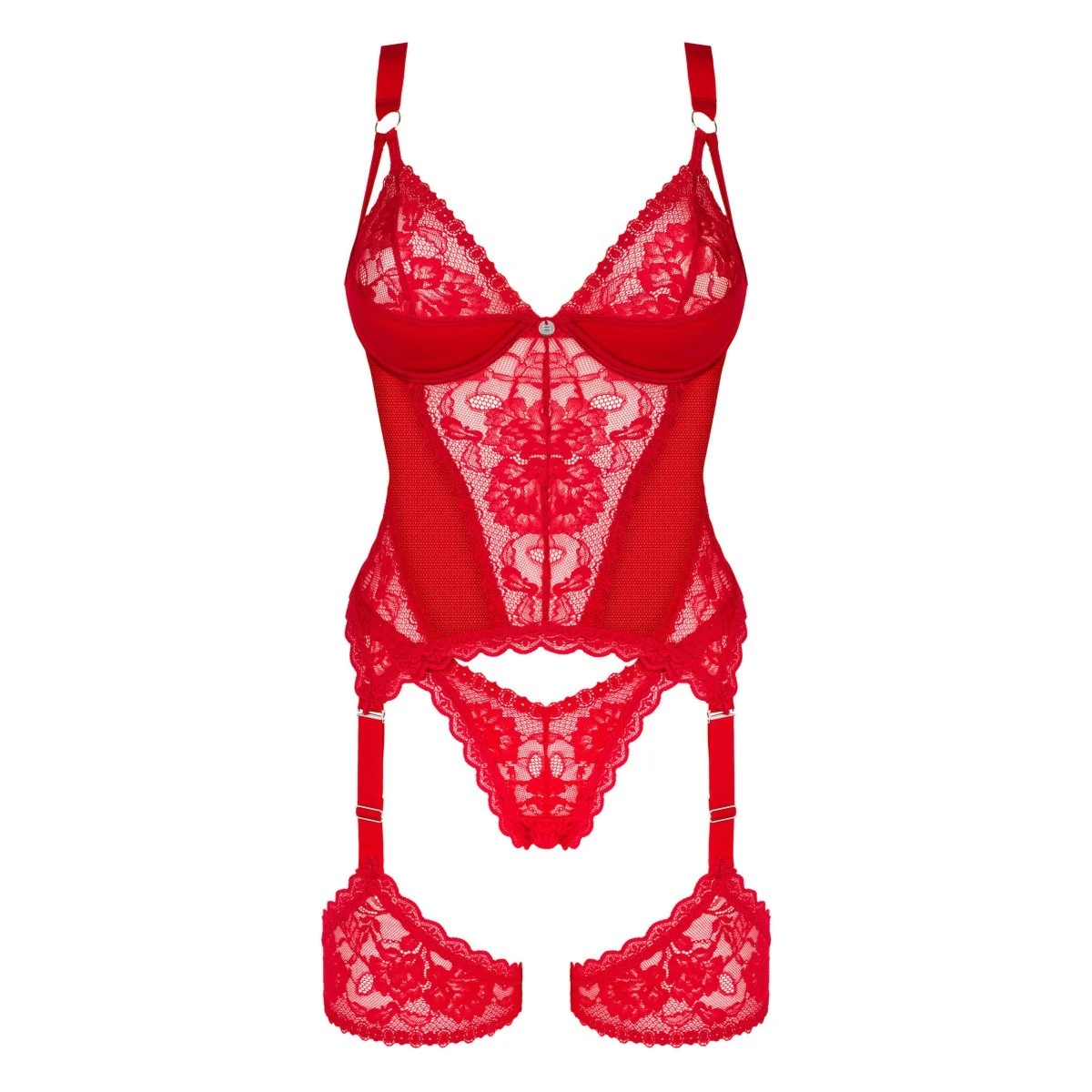 Belovya Korsett & Tanga rot von Obsessive kaufen | Fesselliebe