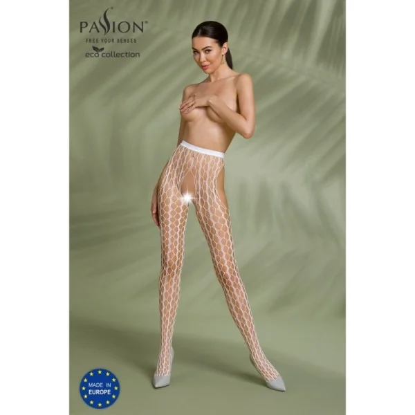 Eco Strumpfhose Ouvert S007 weiß von Passion Eco Collection kaufen | Fesselliebe