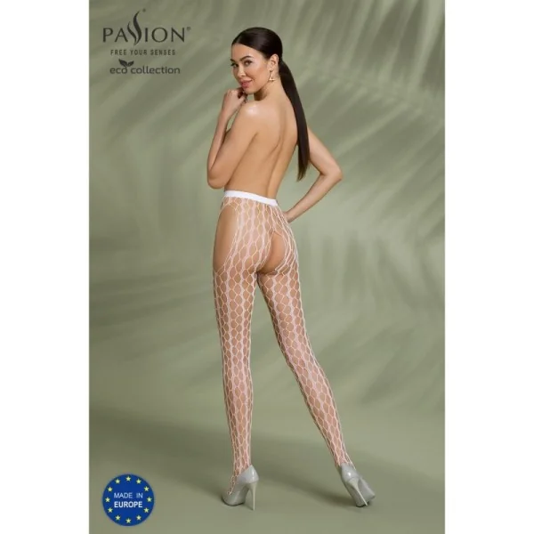 Eco Strumpfhose Ouvert S007 weiß von Passion Eco Collection kaufen | Fesselliebe