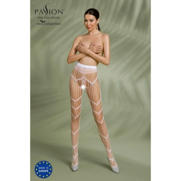Eco Strumpfhose Ouvert S006 weiß von Passion Eco Collection kaufen | Fesselliebe