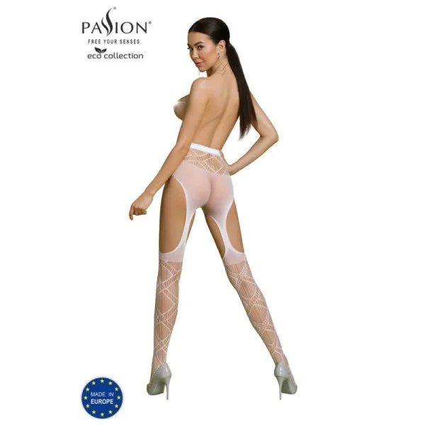 Eco Straps-Strumpfhose S005 weiß von Passion Eco Collection kaufen | Fesselliebe
