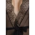 Amberly Size Plus Peignoir Schwarz von Passion Size Plus