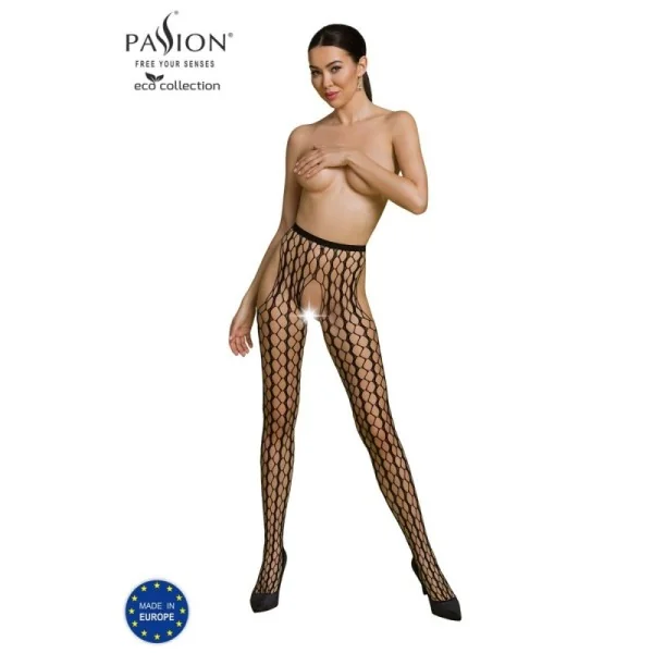 Eco Strumpfhose Ouvert S007 schwarz von Passion Eco Collection kaufen | Fesselliebe