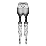 Eco Straps-Strumpfhose S005 Schwarz von Passion Eco Collection | Fesselliebe.de