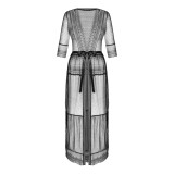 Estiqua Peignoir Schwarz von Obsessive | Fesselliebe.de