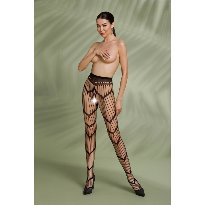 Eco Strumpfhose Ouvert S006 Schwarz von Passion Eco Collection | Fesselliebe.de