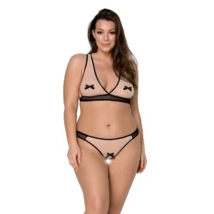 Viena Size Plus 2er Set beige von Passion Size Plus kaufen | Fesselliebe