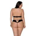 Malwia Size Plus 2er Set mit offenem BH Schwarz von Passion Size Plus