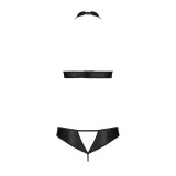 Malwia Size Plus 2er Set mit offenem BH Schwarz von Passion Size Plus | Fesselliebe.de