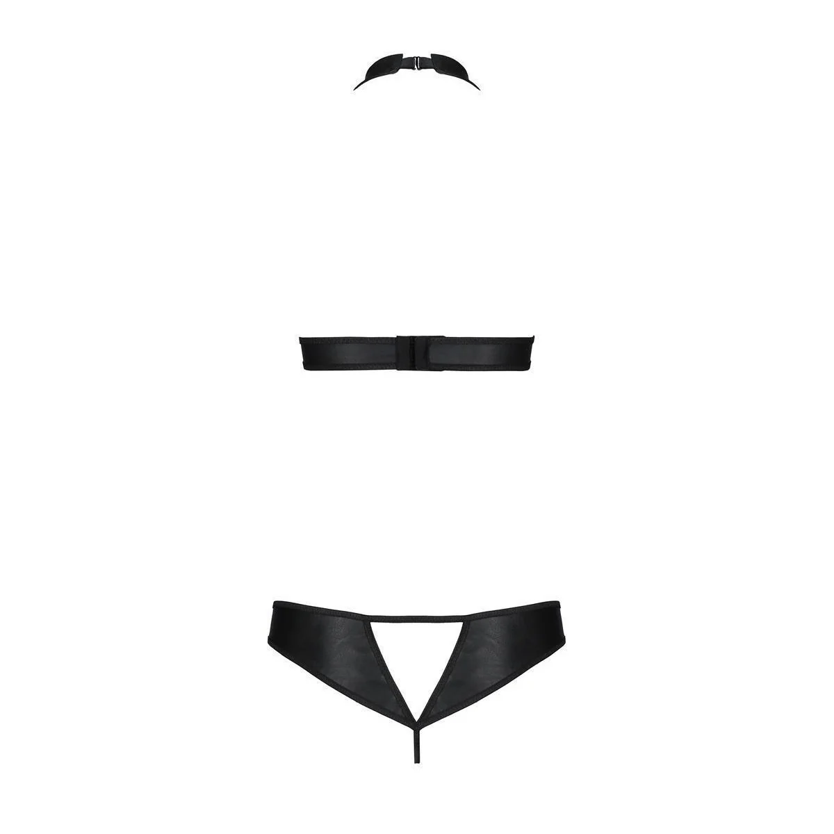 Malwia Size Plus 2er Set mit offenem BH schwarz von Passion Size Plus kaufen | Fesselliebe