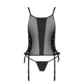 Malwia Size Plus Korsett & Tanga Schwarz von Passion Size Plus