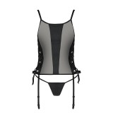 Malwia Size Plus Korsett & Tanga Schwarz von Passion Size Plus | Fesselliebe.de