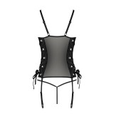 Malwia Size Plus Korsett & Tanga Schwarz von Passion Size Plus | Fesselliebe.de