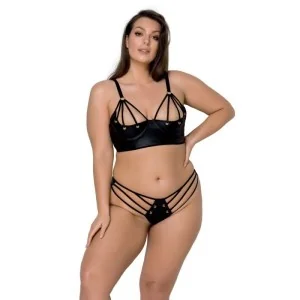 Malwia Size Plus Bikini 2er Set schwarz von Passion Size Plus kaufen | Fesselliebe