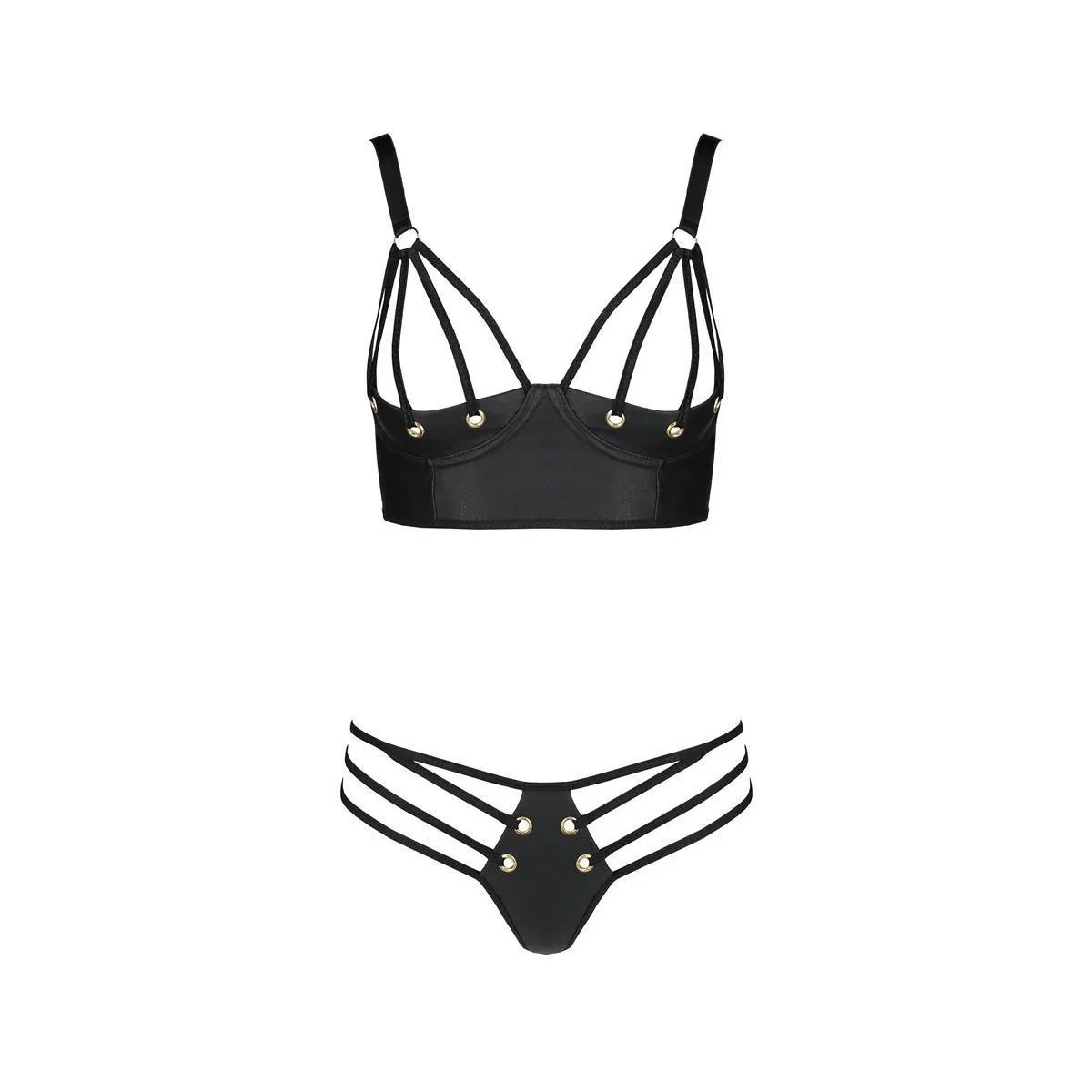 Malwia Size Plus Bikini 2er Set schwarz von Passion Size Plus kaufen | Fesselliebe