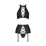 Nancy Size Plus 3er Set Schwarz von Passion Size Plus | Fesselliebe.de