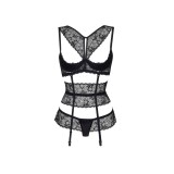 Lilie 3er Set Schwarz von Beauty Night Fashion | Fesselliebe.de